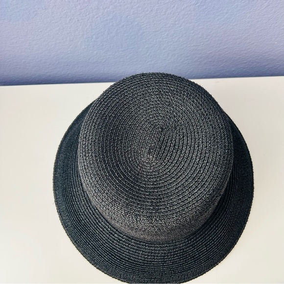 San Diego Hat Company Black/ Dark Grey Women’s Braided Sun Hat, 3-Inch Brim - Picture 4 of 9